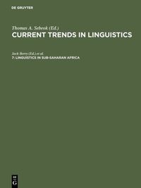 Produktbild: Linguistics in Sub-Saharan Africa