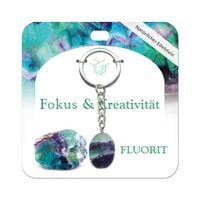 Produktbild: Fluorit Trommelstein Schl&uuml;sselanh&auml;nger