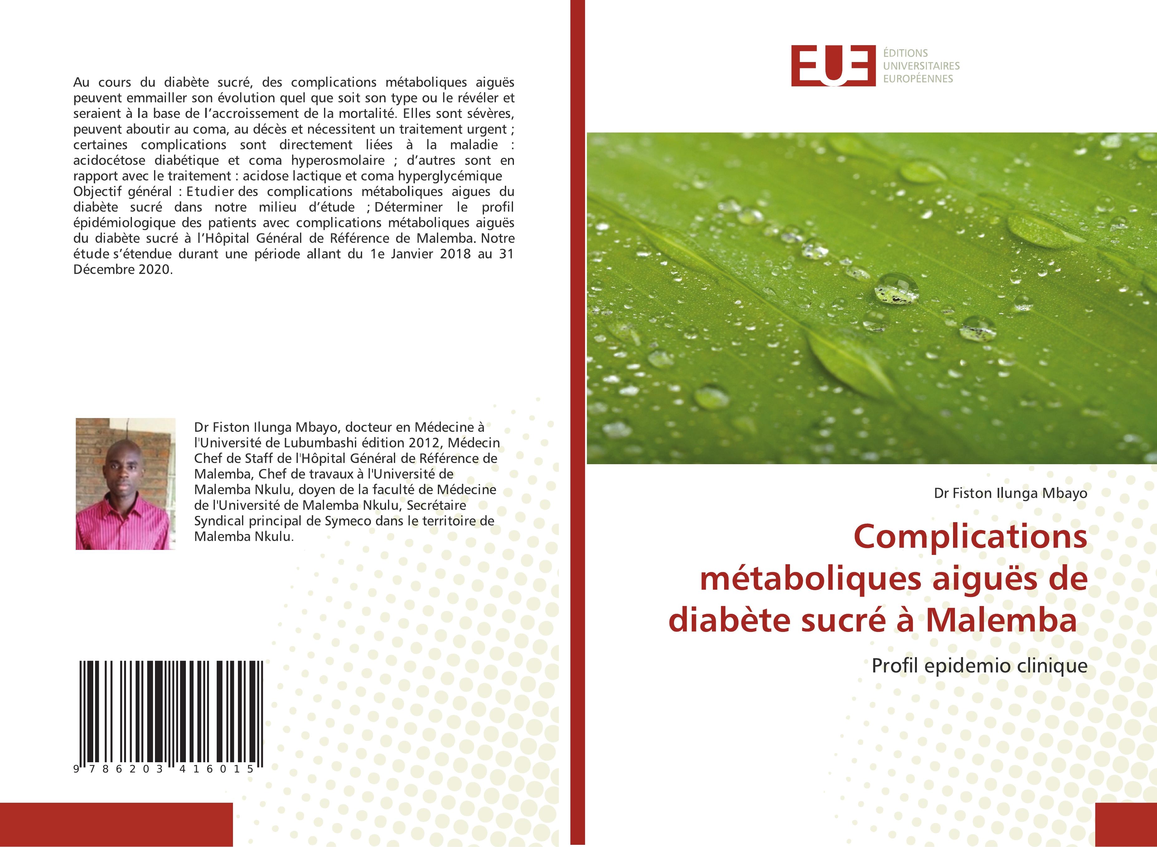 Produktbild: Complications m&eacute;taboliques aigu&euml;s de diab&egrave;te sucr&eacute; &agrave; Malemba