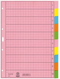 Produktbild: Papierregister A4 blanko 5-farbig 10 Blatt