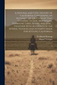 Produktbild: A Natural and Civil History of California