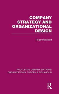 Produktbild: Company Strategy and Organizational Design (RLE