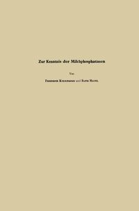 Produktbild: Zur Kenntnis der Milchphosphatasen