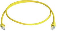 Produktbild: Teleg&auml;rtner 100009130 RJ45 Patchkabel CAT 6a S/FTP 15.00m Gelb Flammwidrig, mit Rastnasenschutz, Paarschirm, doppelt geschirmt