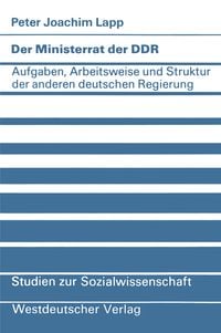 Produktbild: Der Ministerrat der DDR