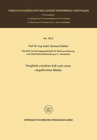 Produktbild: Vergleich zwischen kalt und warm umgeformten B&ouml;den