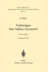 Produktbild: Vorlesungen &uuml;ber H&ouml;here Geometrie