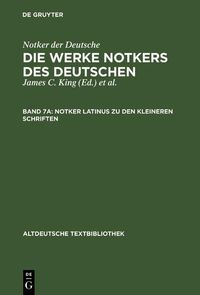 Produktbild: Notker latinus zu den kleineren Schriften