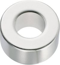 Produktbild: Conrad Components 506000 Permanent-Magnet Ring (&Oslash; x H) 20 mm x 10 mm N35 1.18 - 1.24 T Grenztemperatur (max.): 80 &deg;C