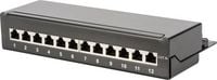 Produktbild: Digitus DN-91612SD-EA 12 Port Netzwerk-Patchbox CAT 6a 1 HE Schwarz (RAL 9005) Best&uuml;ckt