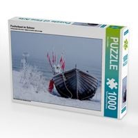Produktbild: CALVENDO Puzzle Fischerboot im Schnee | 1000 Teile Lege-Gr&ouml;&szlig;e 64x48cm Foto-Puzzle f&uuml;r gl&uuml;ckliche Stunden