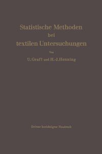 Produktbild: Statistische Methoden bei textilen Untersuchungen