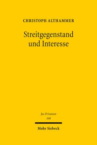 Produktbild: Streitgegenstand und Interesse