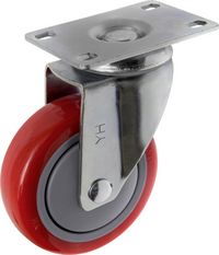 Produktbild: TOOLCRAFT TO-5137953 Lenkrolle 100mm mit Anschraubplatte Tragf&auml;higkeit (max.): 125kg