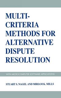 Produktbild: Multi-Criteria Methods for Alternative Dispute Resolution