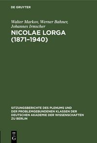 Produktbild: Nicolae lorga (1871&ndash;1940)