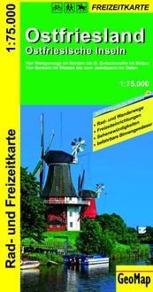 Produktbild: Ostfriesland Ostfriesische Inseln 1:75.000 Rad- und Freizeitkarte