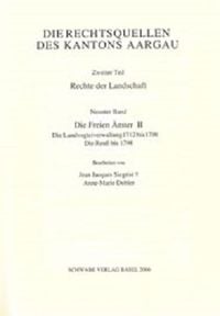 Produktbild: Rechtsquellen des Kantons Aargau / Rechte der Landschaft / Die Freien &Auml;mter II