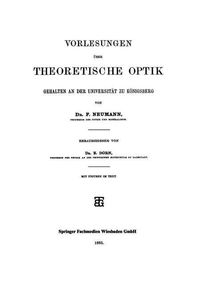 Produktbild: Vorlesungen &uuml;ber Theoretische Optik