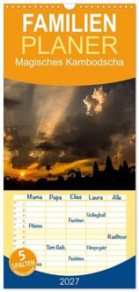 Produktbild: Familienplaner 2027 - Magisches Kambodscha mit 5 Spalten (Wandkalender, 21 x 45 cm) CALVENDO