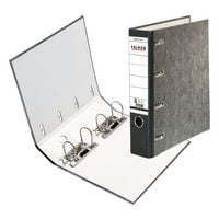 Produktbild: Falken Doppelordner S70 2 x DIN A5 quer R&uuml;ckenbreite: 70 mm Schwarz Wolkenmarmor 4 B&uuml;gel 11285426
