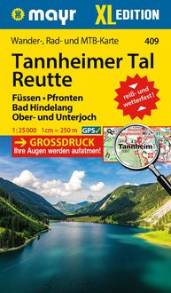 Produktbild: Mayr Wanderkarte Tannheimer Tal, Reutte, F&uuml;ssen, Pfronten, Bad Hindelang, Ober- und Unterjoch, XL 1:25.000