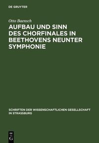 Produktbild: Aufbau und Sinn des Chorfinales in Beethovens neunter Symphonie
