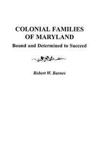 Produktbild: Colonial Families of Maryland