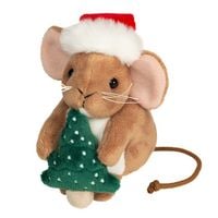 Produktbild: Teddy Hermann 94623 - Weihnachtsmaus mit Tannenbaum, Pl&uuml;sch, 11 cm