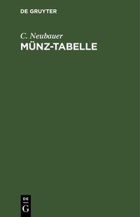 Produktbild: M&uuml;nz-Tabelle