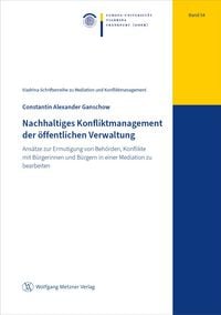 Produktbild: Nachhaltiges Konfliktmanagement der &ouml;ffentlichen Verwaltung