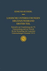 Produktbild: Logische Untersuchungen Erg&auml;nzungsband Erster Teil