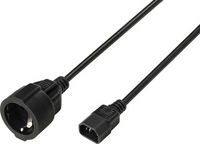 Produktbild: Sygonix SY-7154200 Strom Anschlusskabel Schwarz 0.30m
