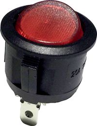 Produktbild: TRU Components 700295 Wippschalter R13-112B B/R LED 12V 12 V/AC 10A 1 x Aus/Ein rastend 1St.