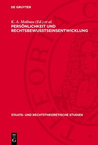 Produktbild: Pers&ouml;nlichkeit und Rechtsbewu&szlig;tseinsentwicklung