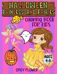 Produktbild: Halloween princess and fairies coloring book for kids ages 4-8
