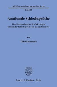 Produktbild: Anationale Schiedsspr&uuml;che.