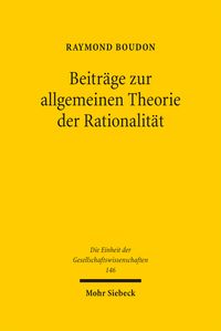 Produktbild: Beitr&auml;ge zur allgemeinen Theorie der Rationalit&auml;t