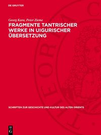 Produktbild: Fragmente tantrischer Werke in uigurischer &Uuml;bersetzung