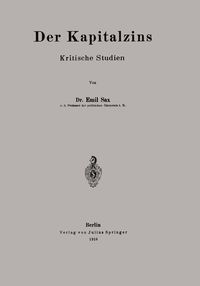 Produktbild: Der Kapitalzins