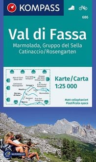 Produktbild: KOMPASS Wanderkarte 686 Val di Fassa, Marmolada, Gruppo del