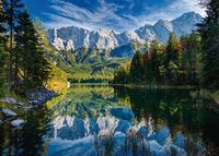 Puzzle Ravensburger Eibsee mit Wettersteingebirge und Zugspitze Deutschland Edition 1000 Teile