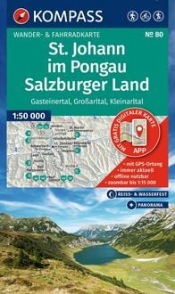 Produktbild: KOMPASS Wanderkarte 80 St. Johann im Pongau, Salzburger Land 1:50.000