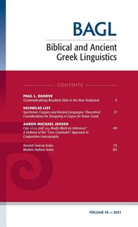 Produktbild: Biblical and Ancient Greek Linguistics, Volume 10
