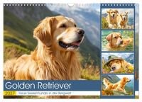 Produktbild: Golden Retriever. Treue Seelenhunde in der Bergwelt (Wandkalender 2027 DIN A3 quer), CALVENDO Monatskalender