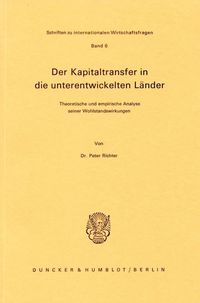 Produktbild: Der Kapitaltransfer in die unterentwickelten L&auml;nder.