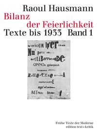 Produktbild: Bilanz der Feierlichkeit. Texte bis 1933