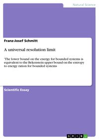 Produktbild: A universal resolution limit