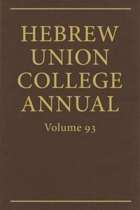 Produktbild: Hebrew Union College Annual Vol. 93 (2022)