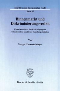 Produktbild: Binnenmarkt und Diskriminierungsverbot.